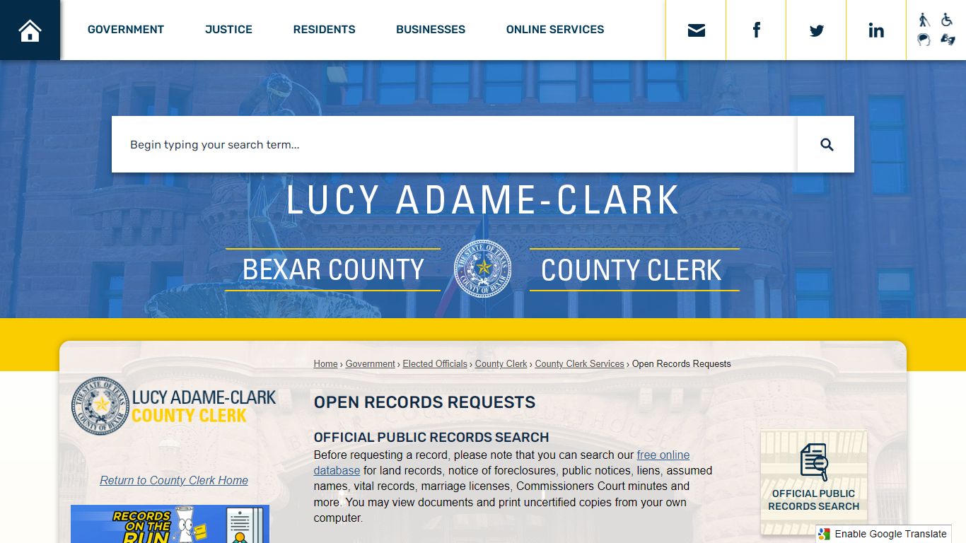 Open Records Requests | Bexar County, TX - Official Website